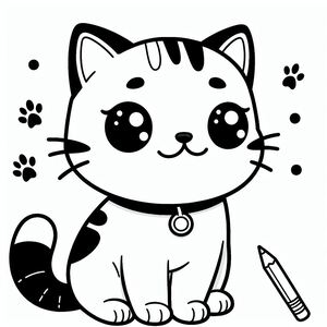 Cat With Pen