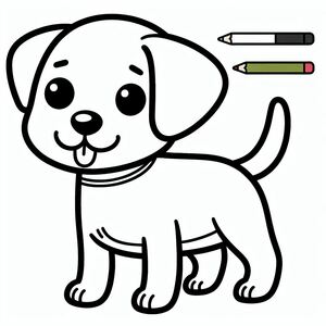 Dog With Pencil